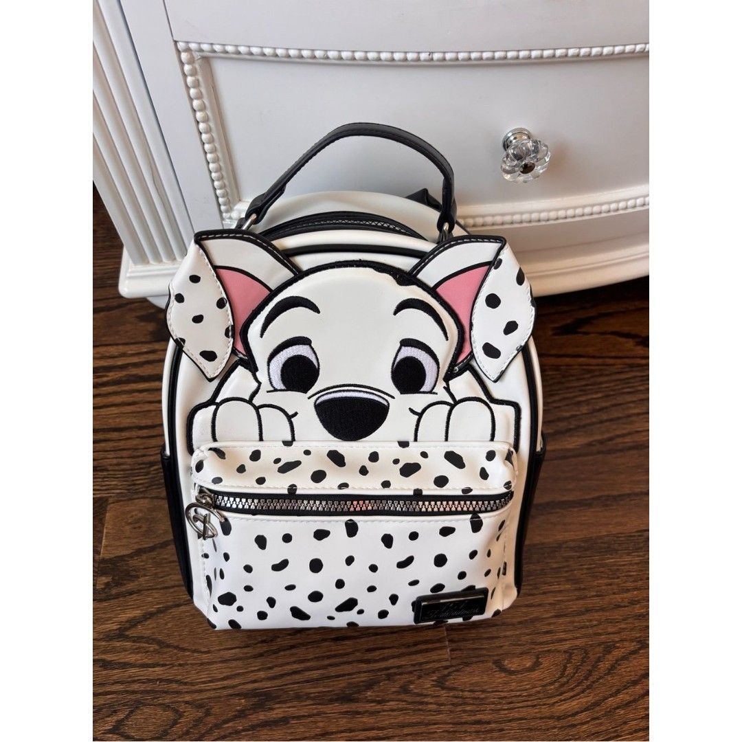 Disney 101 Dalmatians Black Dalmatian Face Backpack Brand New With Tags